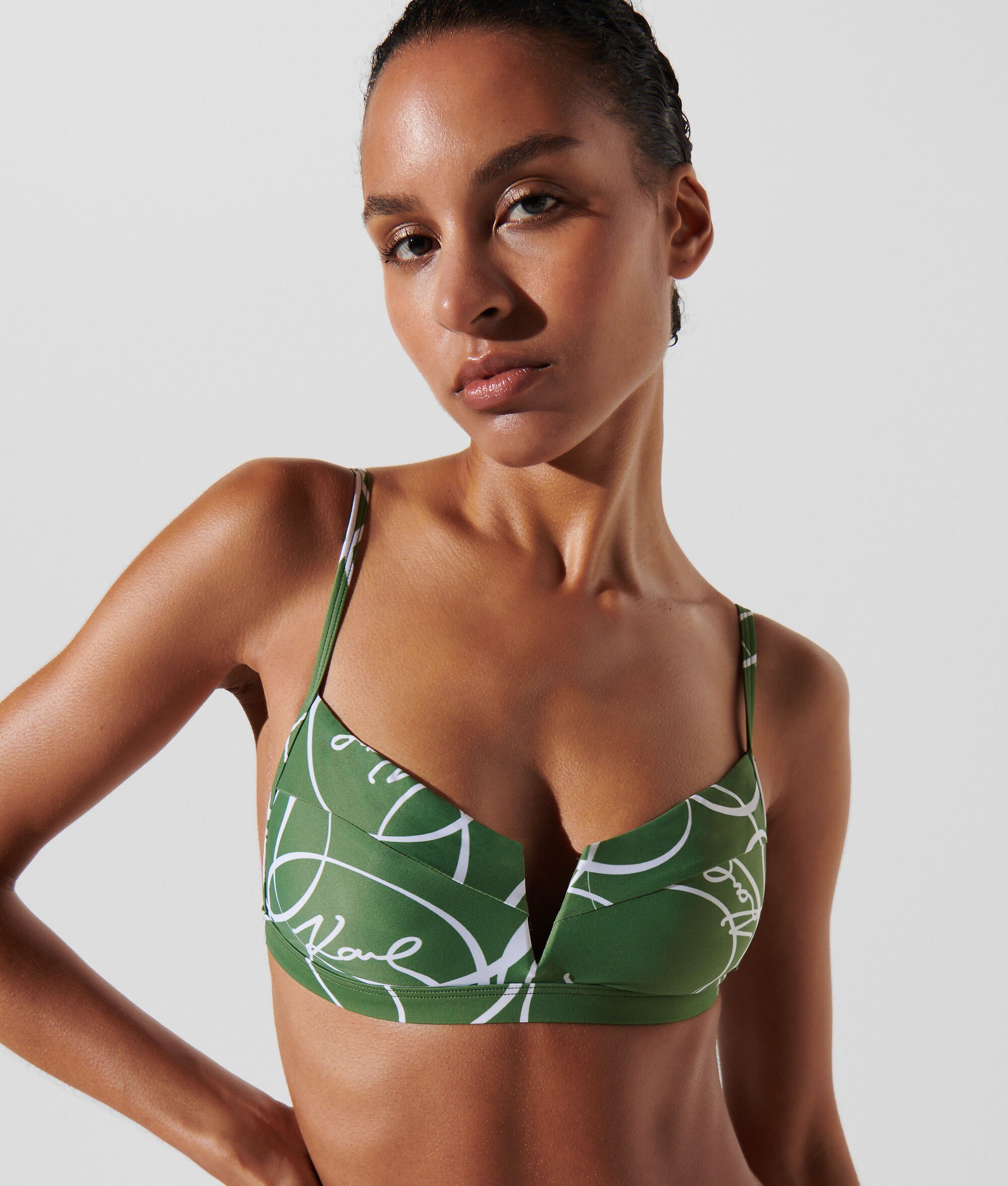 (image for) Intimate Circle Print V-Wire Bikini Top